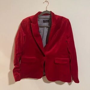 Marks & Spencer Red Velvet Blazer